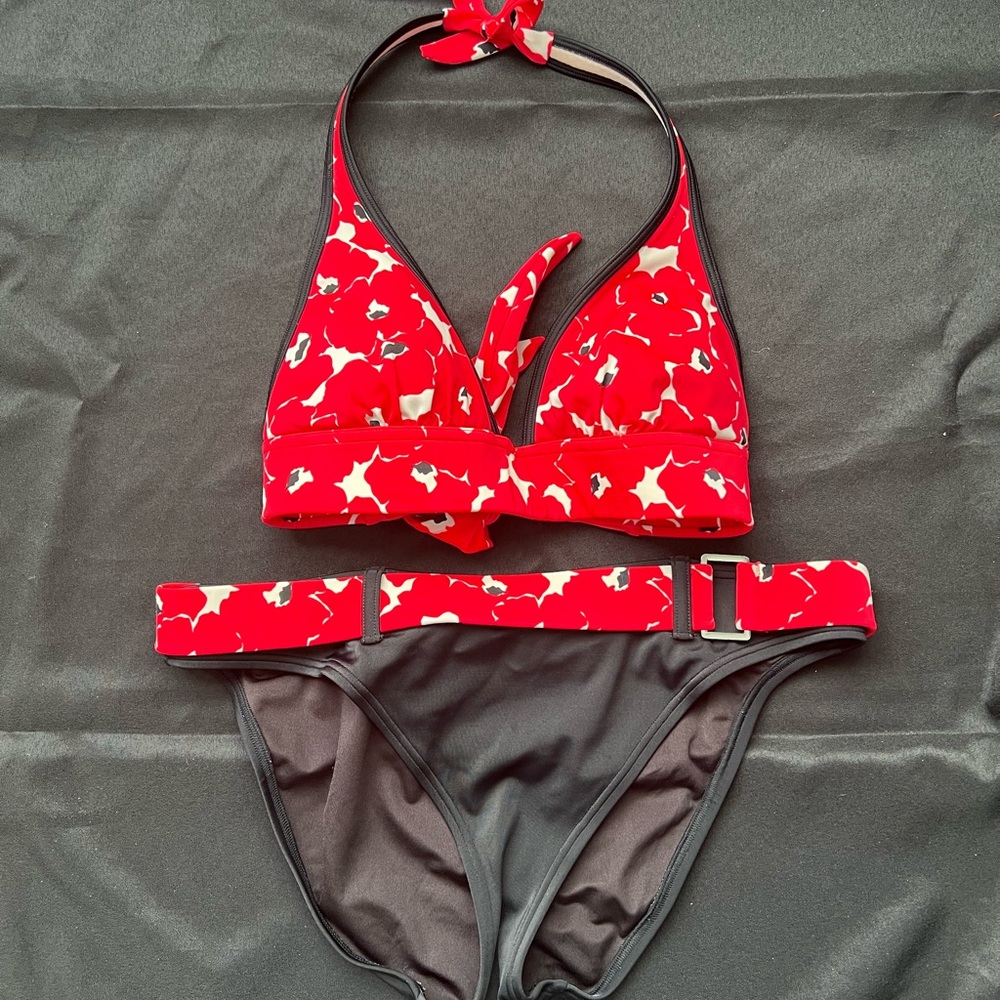 Victoria's Secret Bikini with Buckle (Black/Red/White)